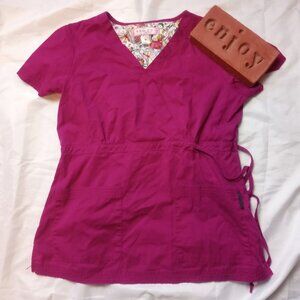 Koi Pink Scrub Top Style 137 Women's medium